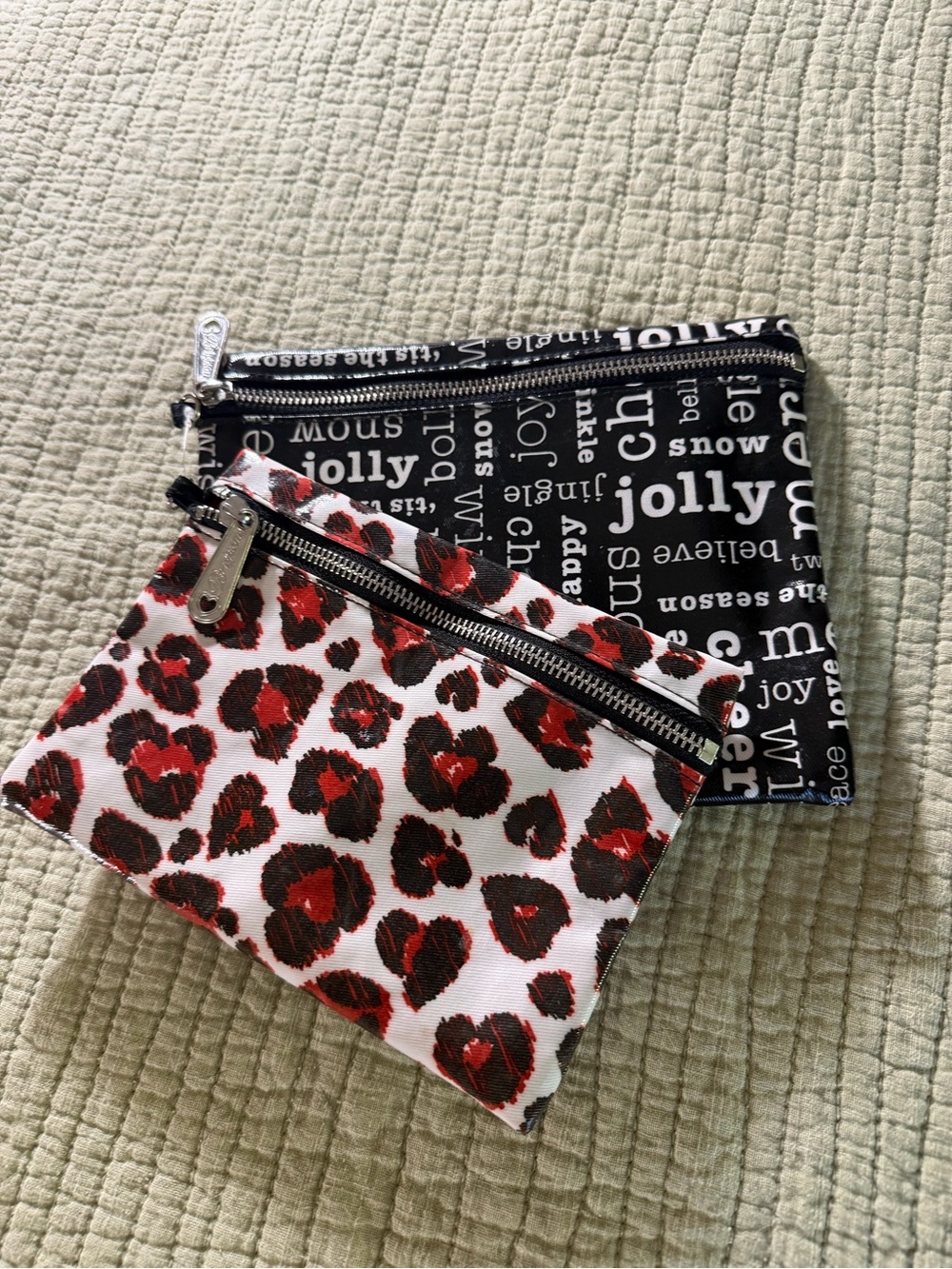 Brighton Zip Pouches Makeup Bags Set of Two